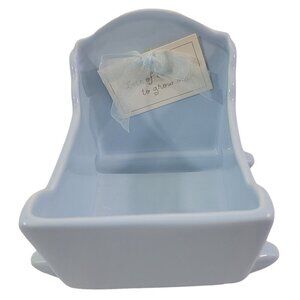 Hallmark Signature Baby Boy Blue Ceramic Keepsake Cradle Rocker Lots of Love